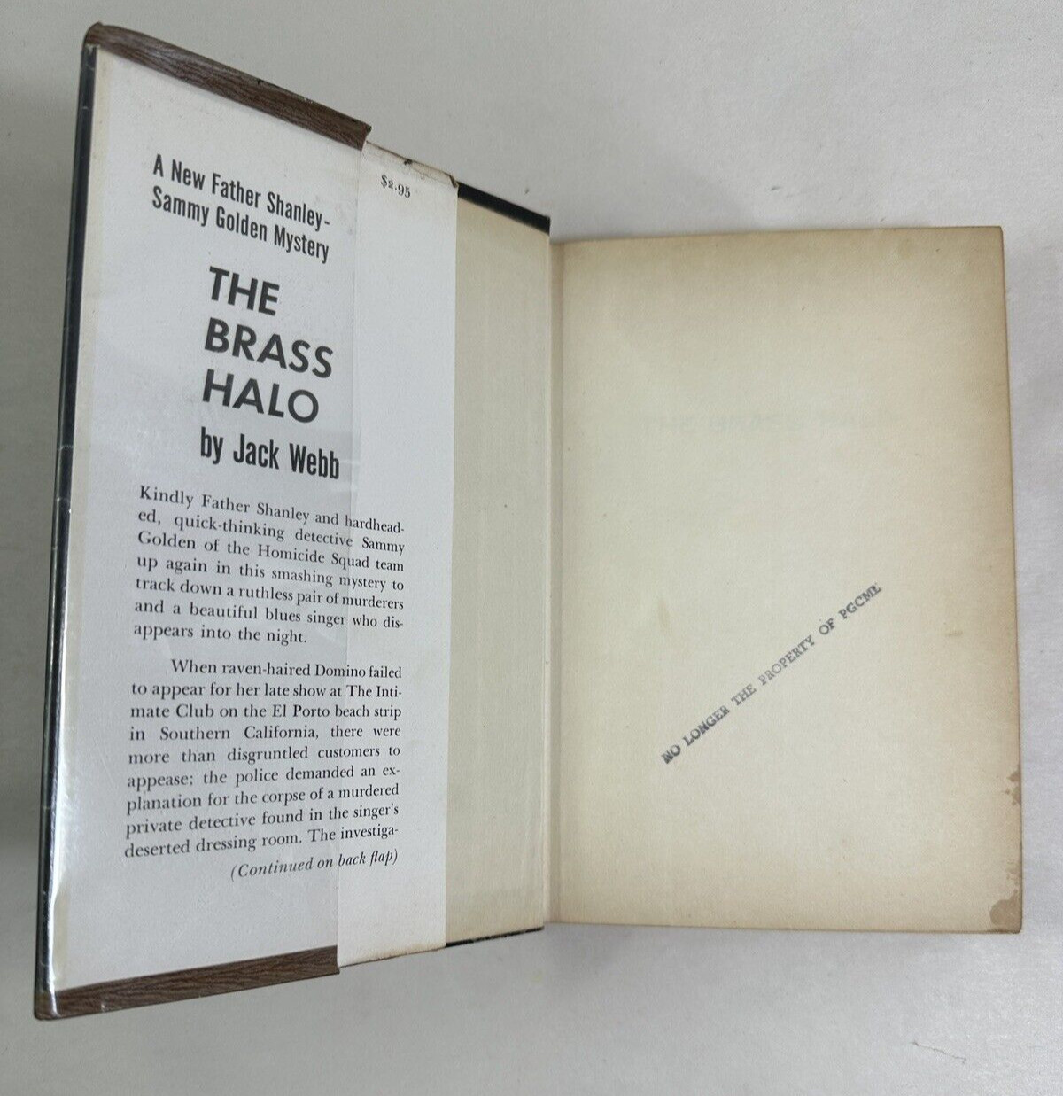 The Brass Halo - Jack Webb, 1957 - HC / DJ - Image 1