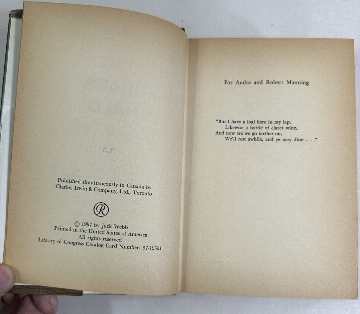 The Brass Halo - Jack Webb, 1957 - HC / DJ - Image 3