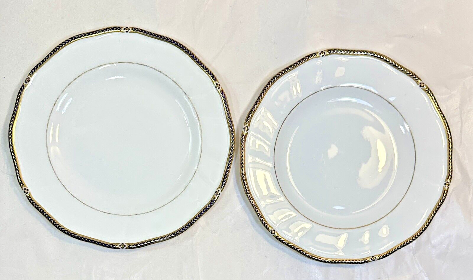 Two (2) Wedgwood Royal Lapis Salad Plates - 8"