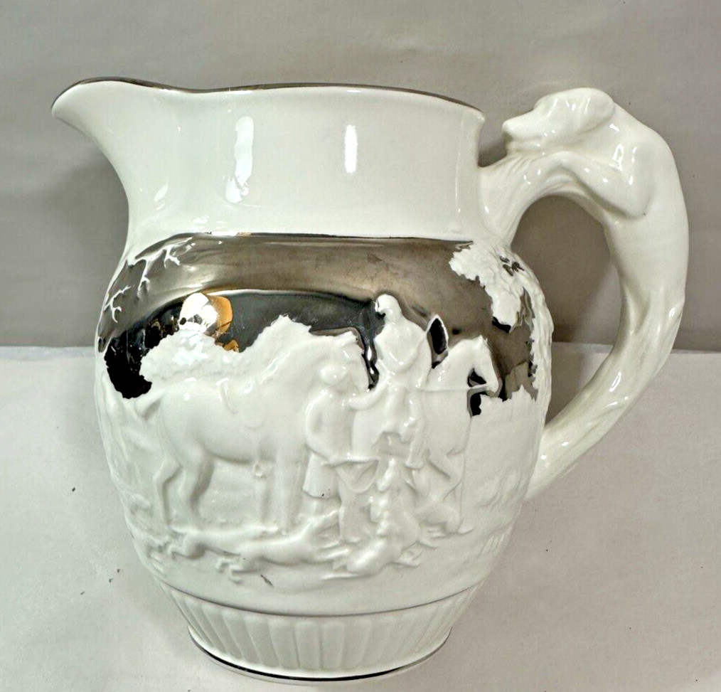 Wedgwood of Etruria & Barlaston D'Ye Ken John Peel 24 oz Pitcher Platinum - Image 7