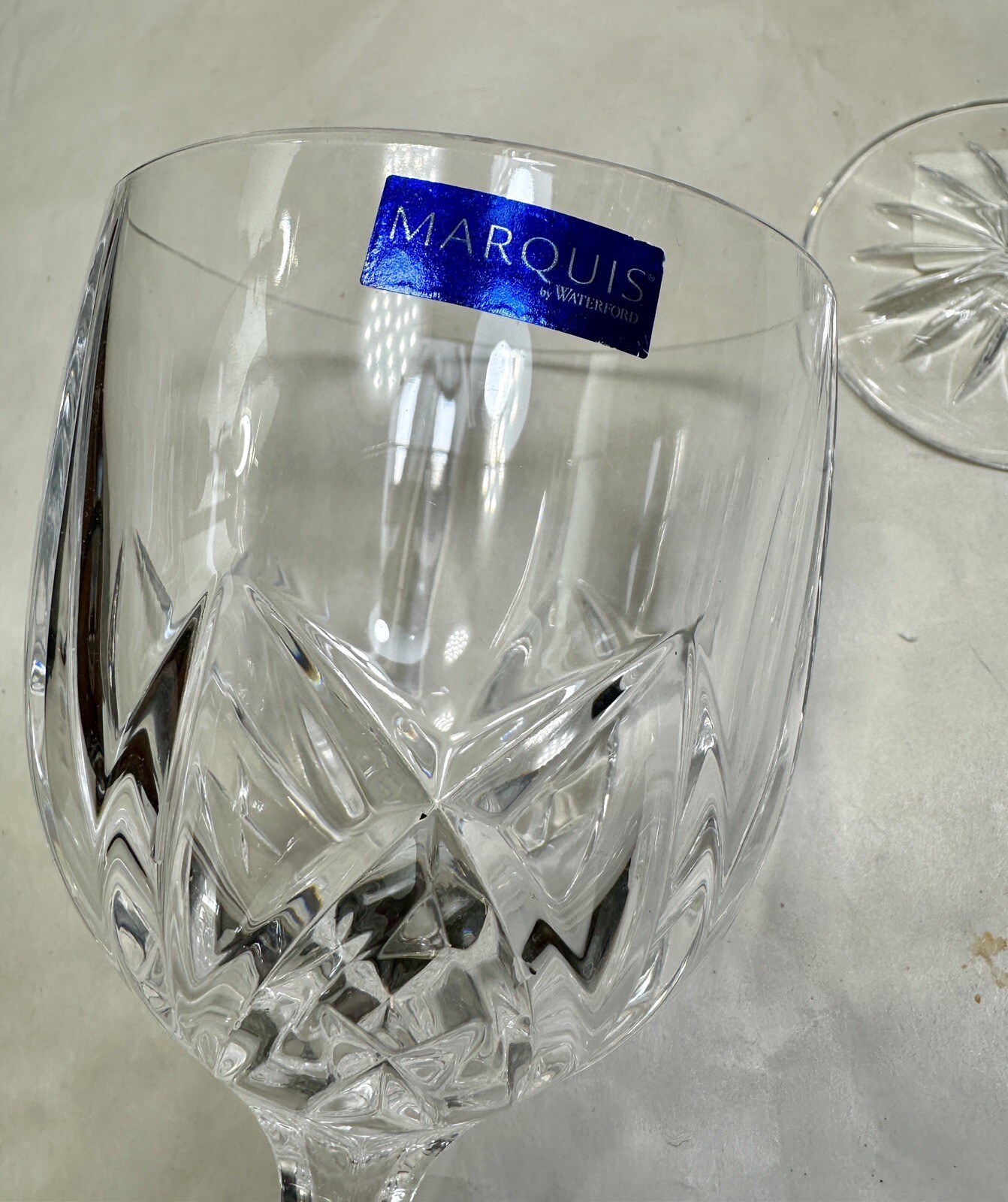 Set of (2) Two Marquis by Waterford Crystal Goblet Brookside 8 1/2" Tall Germany - Image 5