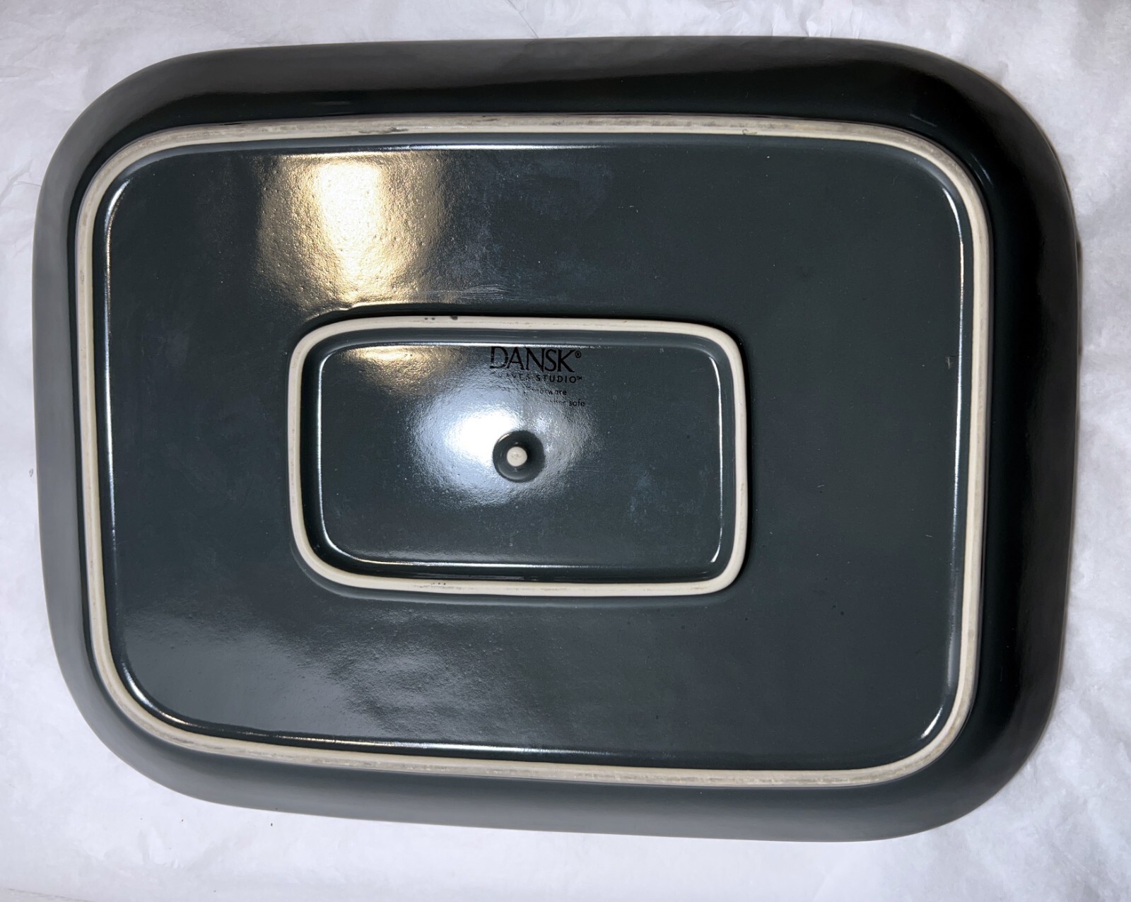 Dansk Graves studio AnG.L Slate Gray Rectangular Platter - Pristine - Image 3