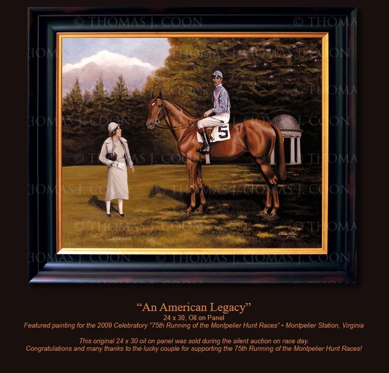 75th Running Montpelier Hunt Races - Thomas J. Coon - Ceramic Reproduction - NEW - Image 2
