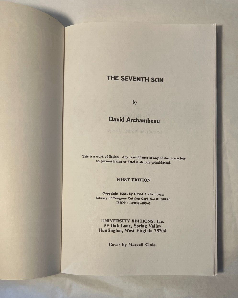 The Seventh Son - David Archambeau - First Edition - Image 1
