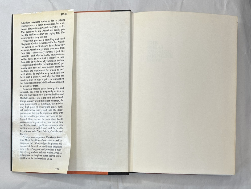 The Great American Medicine Show by Spencer Klaw - HC/DJ First Ed - Image 2