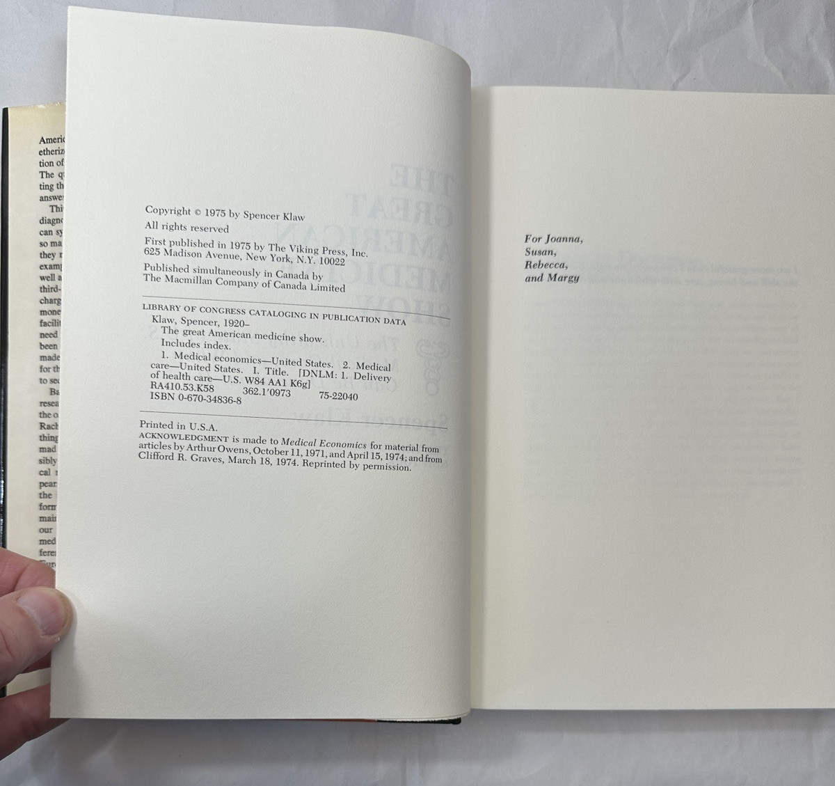 The Great American Medicine Show by Spencer Klaw - HC/DJ First Ed - Image 3