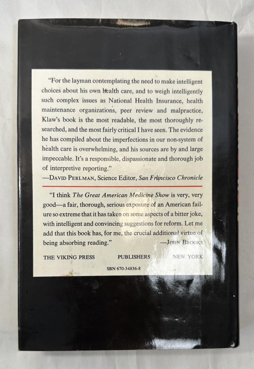 The Great American Medicine Show by Spencer Klaw - HC/DJ First Ed - Image 8