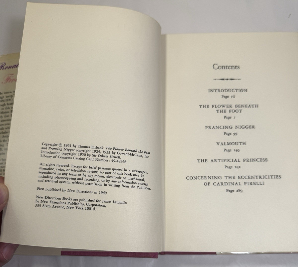 Five Novels 1961 RONALD FIRBANK New Directions HCDJ Valmouth Artificial Princess - Image 3