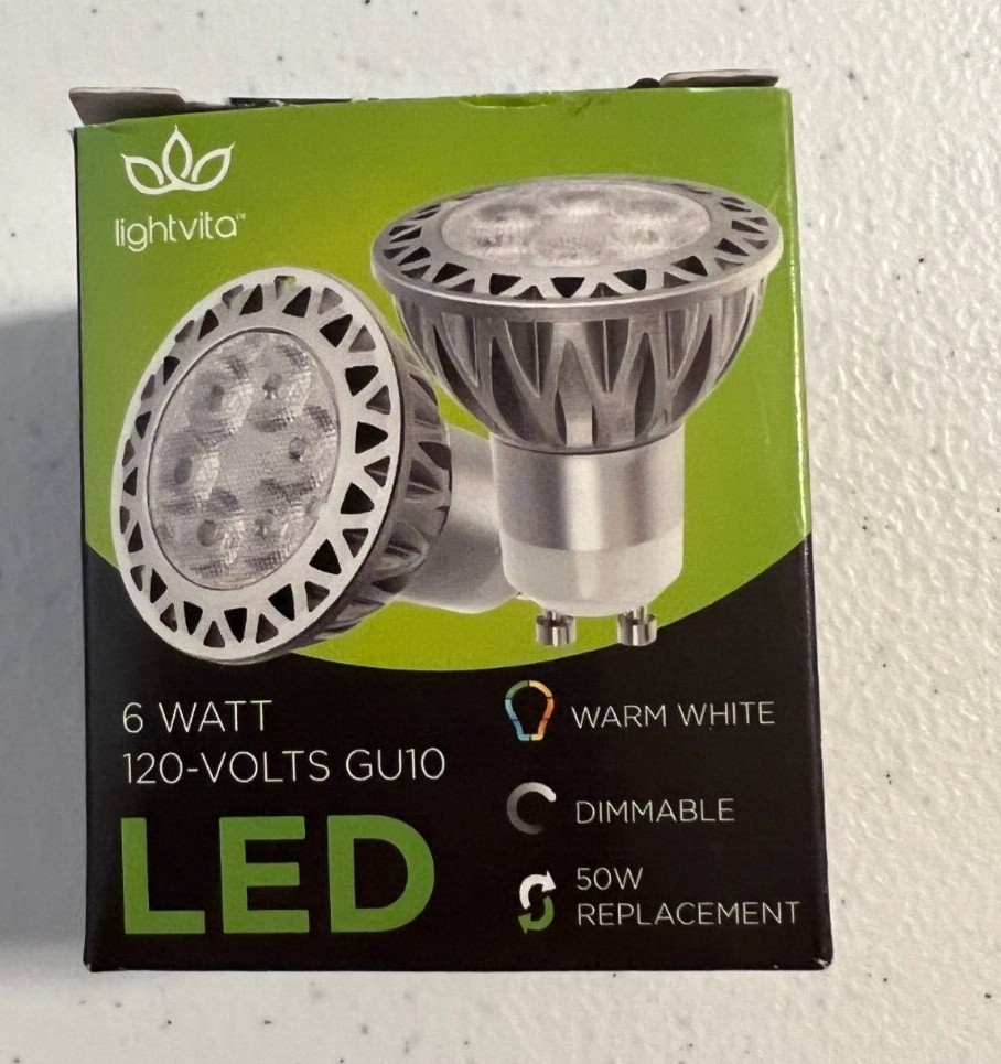 Nine (9) LiteVita 6 Watt Dimmable Bulb, Warm White Light Bulb, 6W LED Bulbs - Image 4