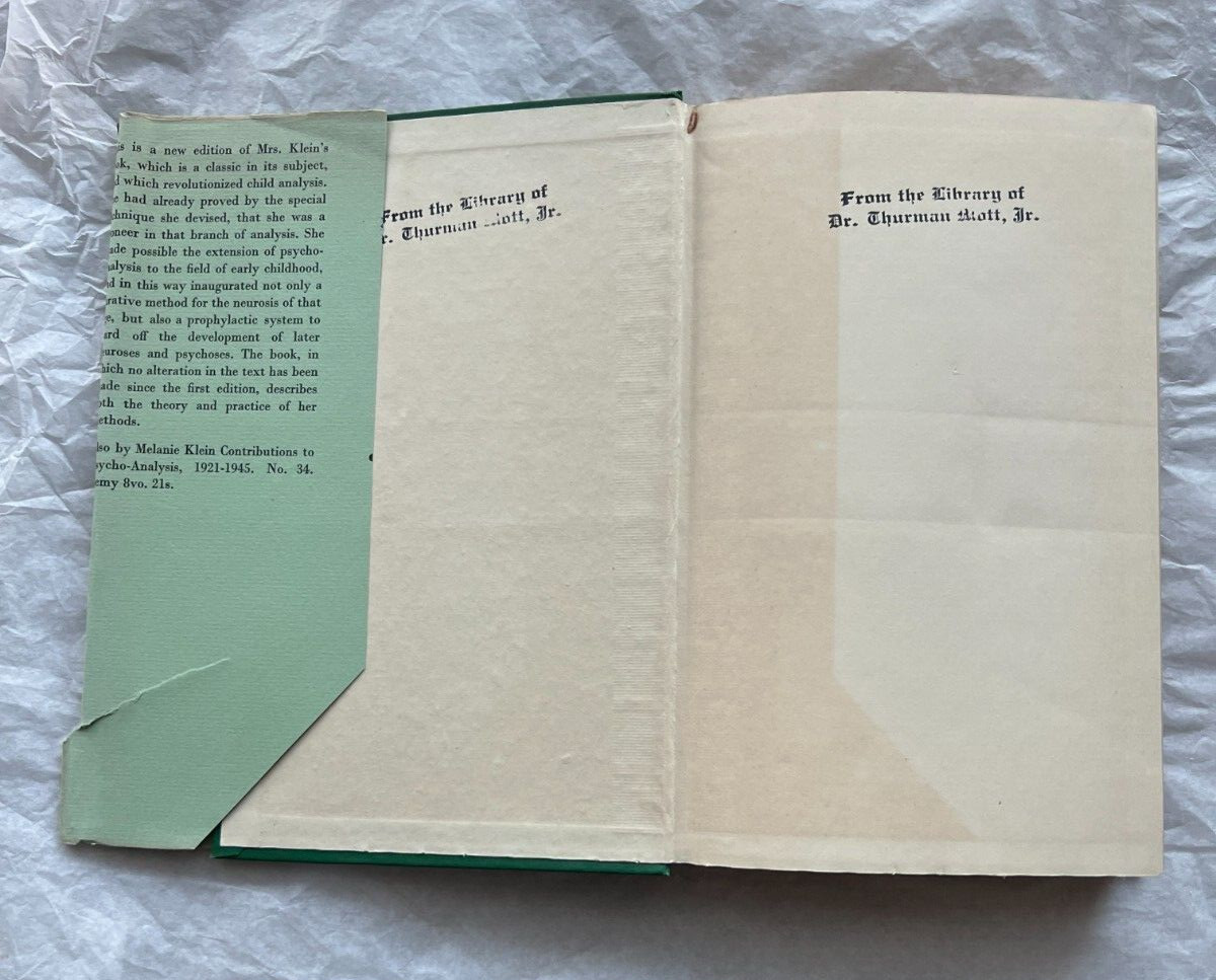 Melanie Klein: The Psycho-Analysis of Children - HC/DJ, 1954, Hogarth Press - Image 2