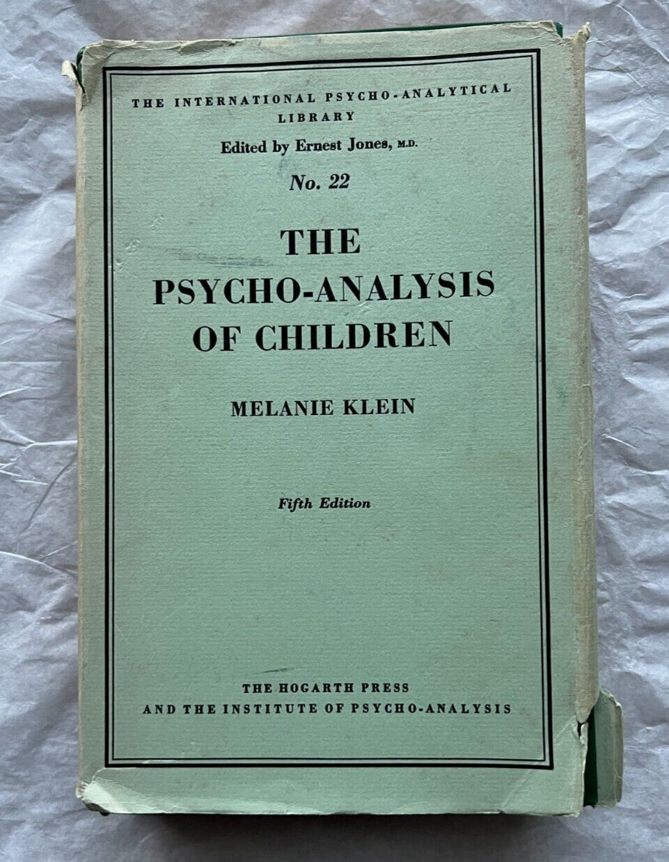 Melanie Klein: The Psycho-Analysis of Children - HC/DJ, 1954, Hogarth Press