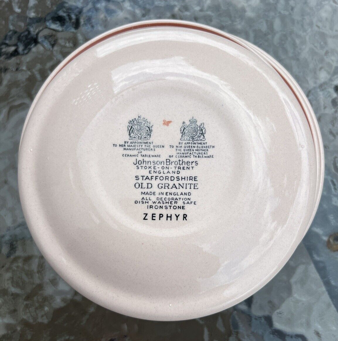 7 Johnson Brothers Zephyr Old Granite Ironstone Bread & Butter plates 6 1/4 " - Image 2