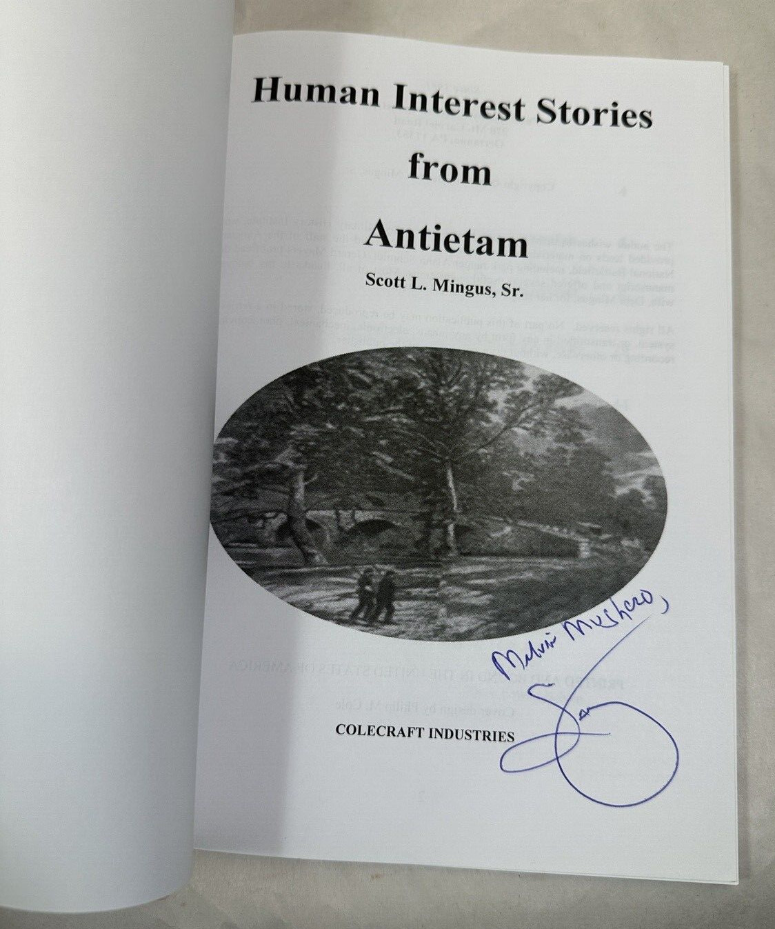 Human Interest Stories from Antietam - Scott L. Mingus Sr.  - 1st Ed., Signed - Image 1