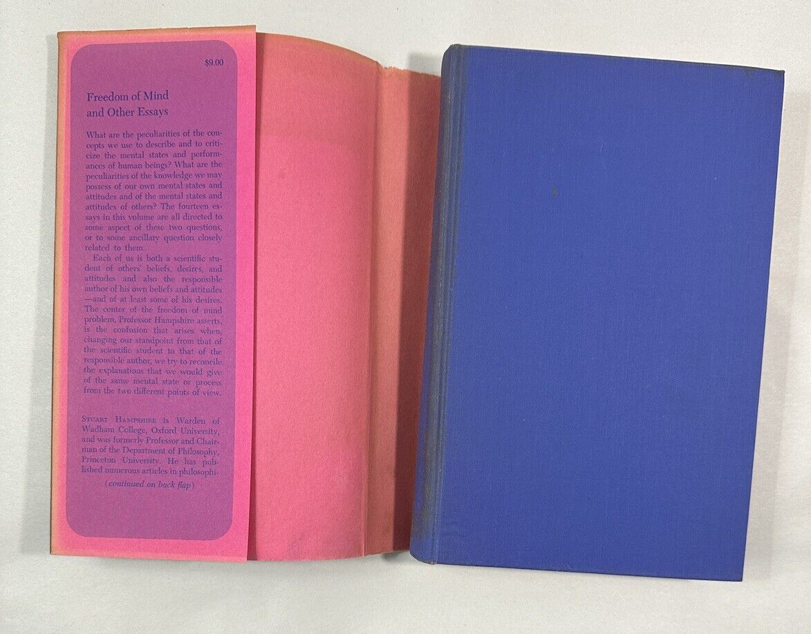 Freedom of Mind and Other Essays - Stuart Hampshire - 1971 First ed. - Image 1