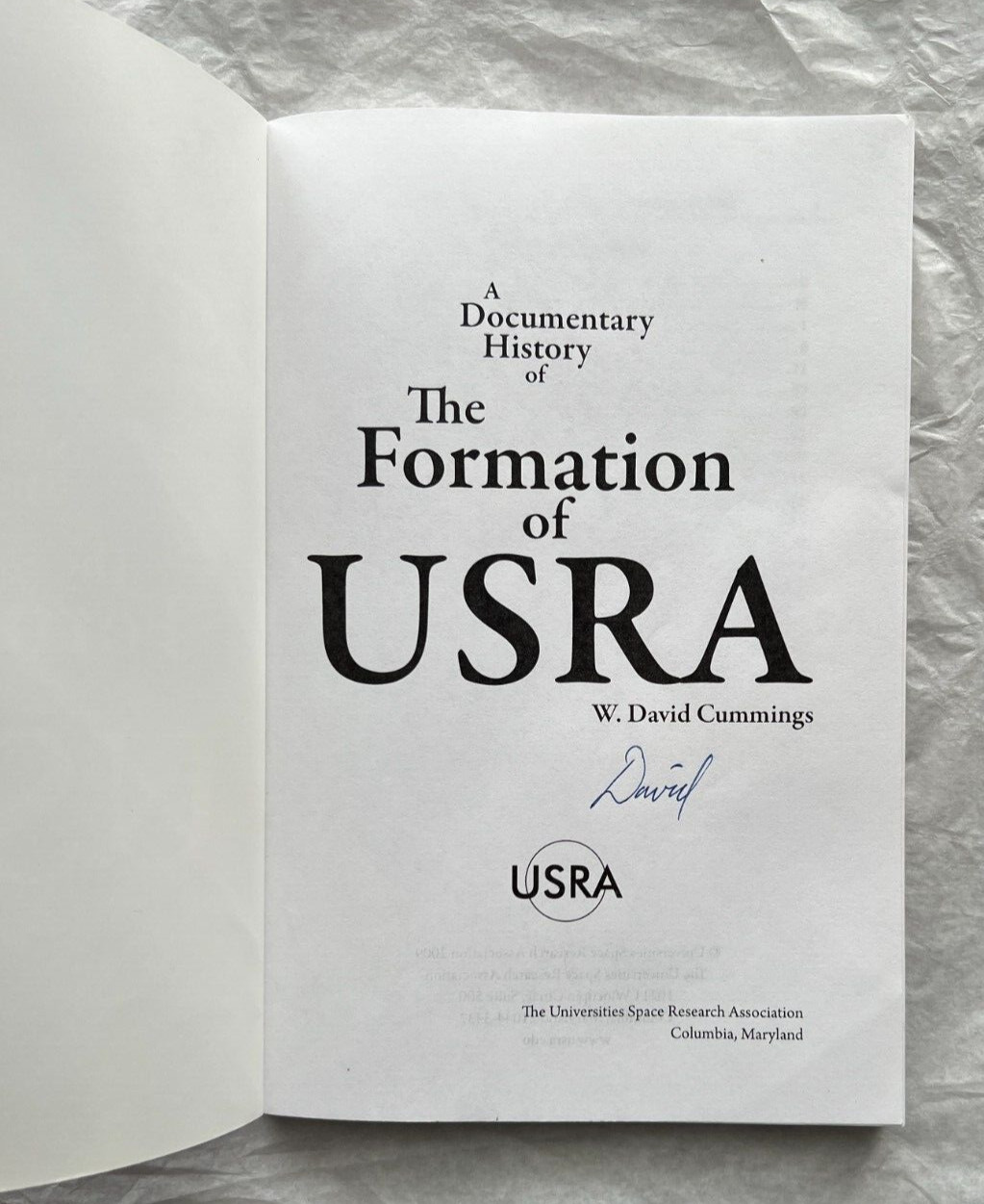 A Documentary History of The Formation of USRA by David Cummings - Image 1