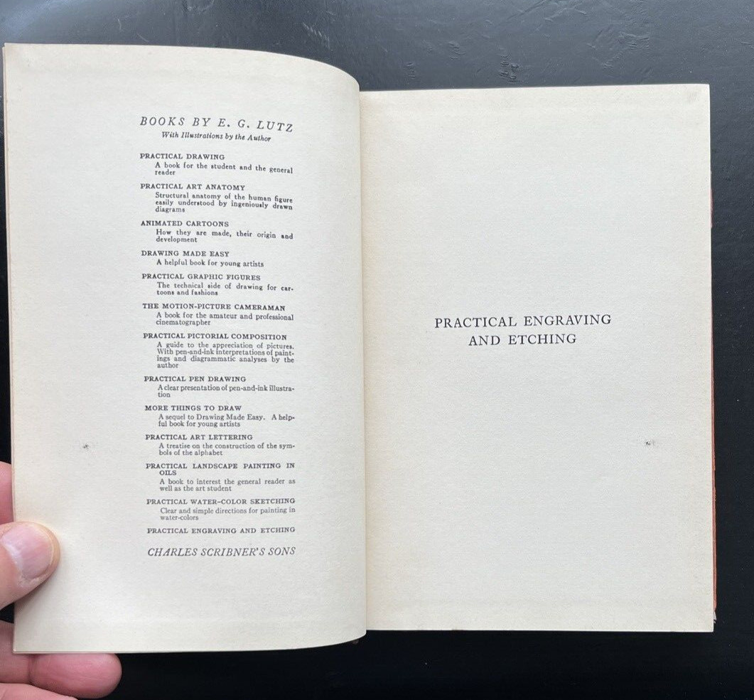 Practical Engraving and Etching by E.G. Lutz | Charles Scribner's Sons 1933 - Image 2