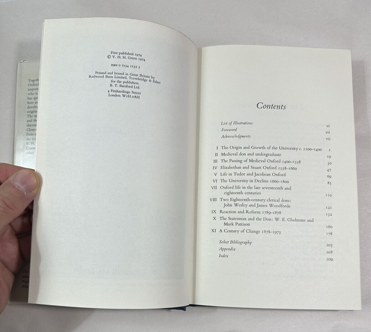 History of Oxford University by V. H. H. Green - HC DJ - Immaculate First Ed. - Image 3