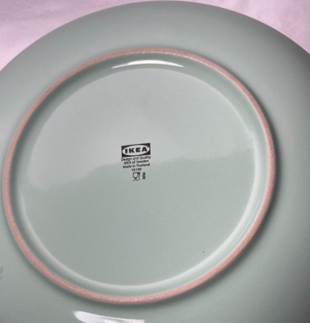 Set of Five (5) IKEA Mint Green 10.5" Dinner Plate - Ikea of Sweden - #21963 - Image 2