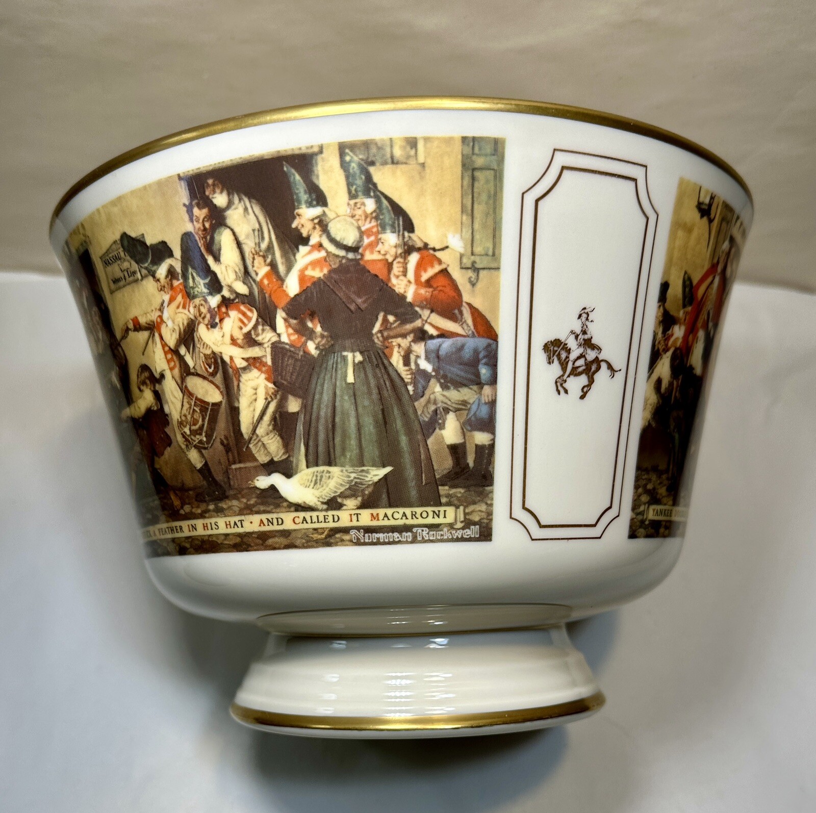 Norman Rockwell 1976 Gorham Limited Edition Bowl - Yankee Doodle Mural, 1937 - Image 1