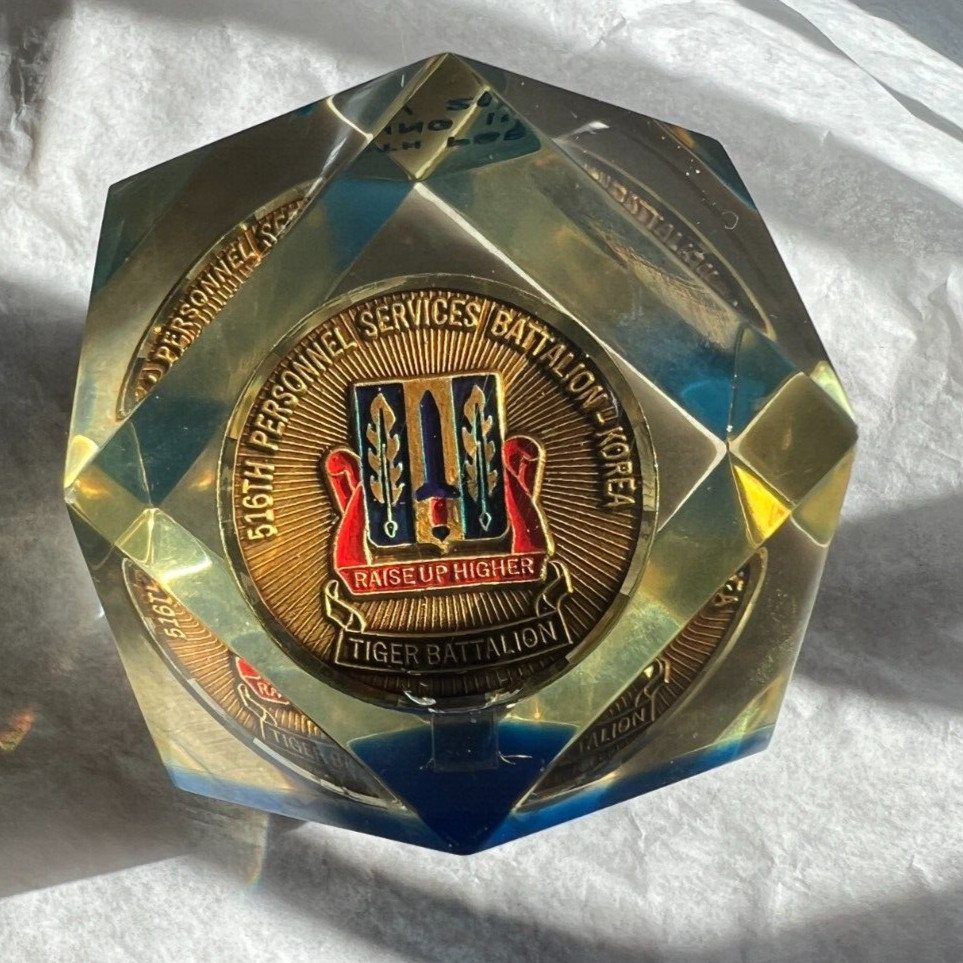 516th Personnel Services Tiger Battalion - Korea - Coin of Excellence - Encased - Image 8