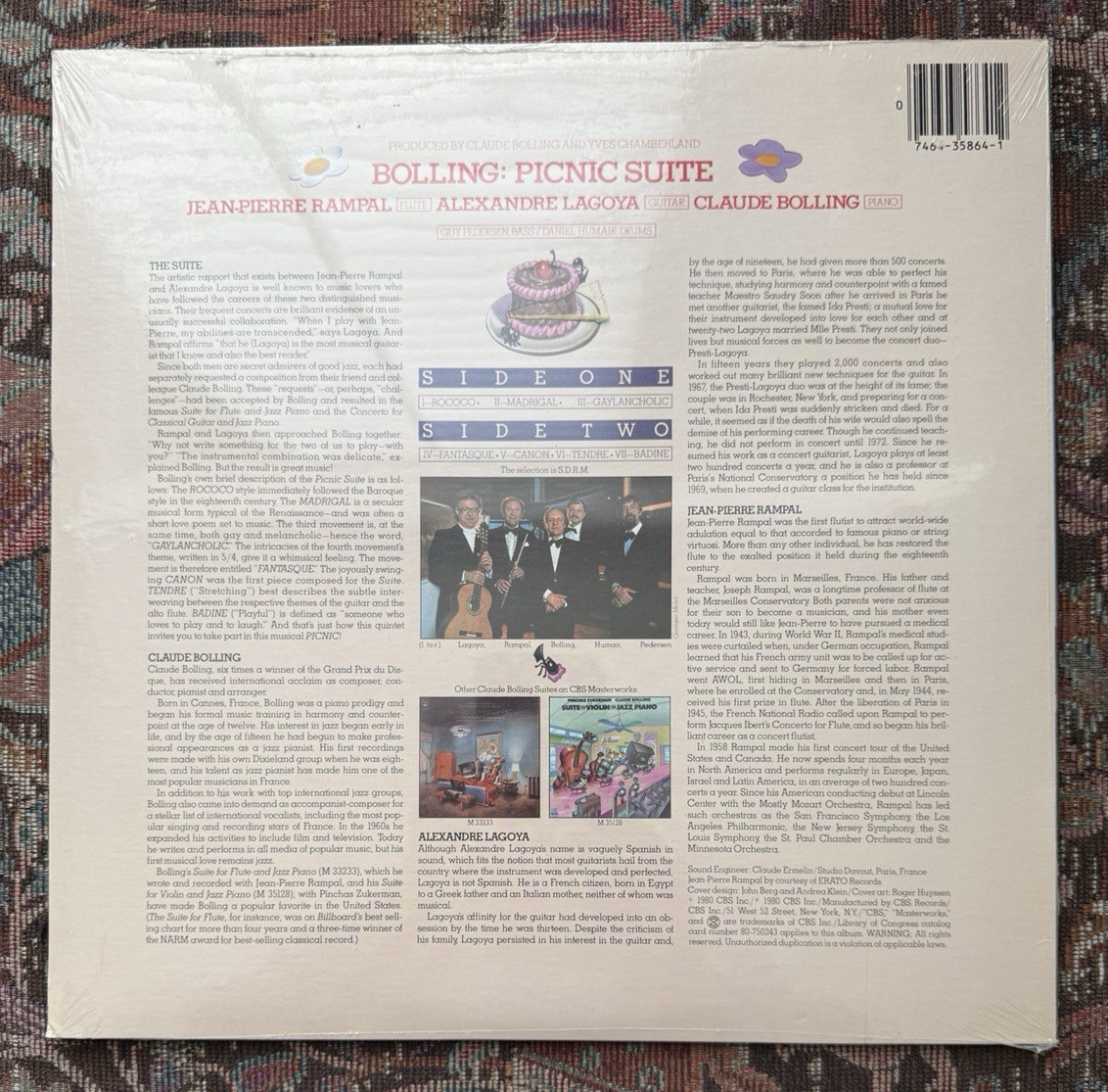 SEALED: Jean-Pierre Rampal / Alexandre Lagoya / Claude Bolling - Picnic Suite - Image 1