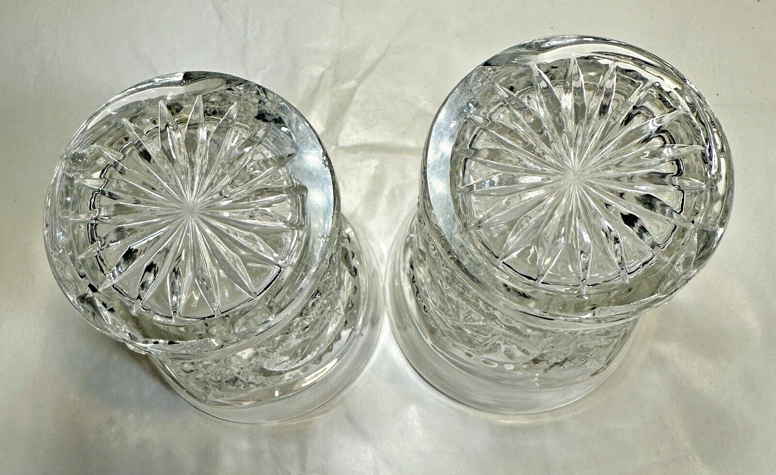 Set of Two (2) 4” American Brilliant Cut Crystal Tumbler Glasses - Image 2