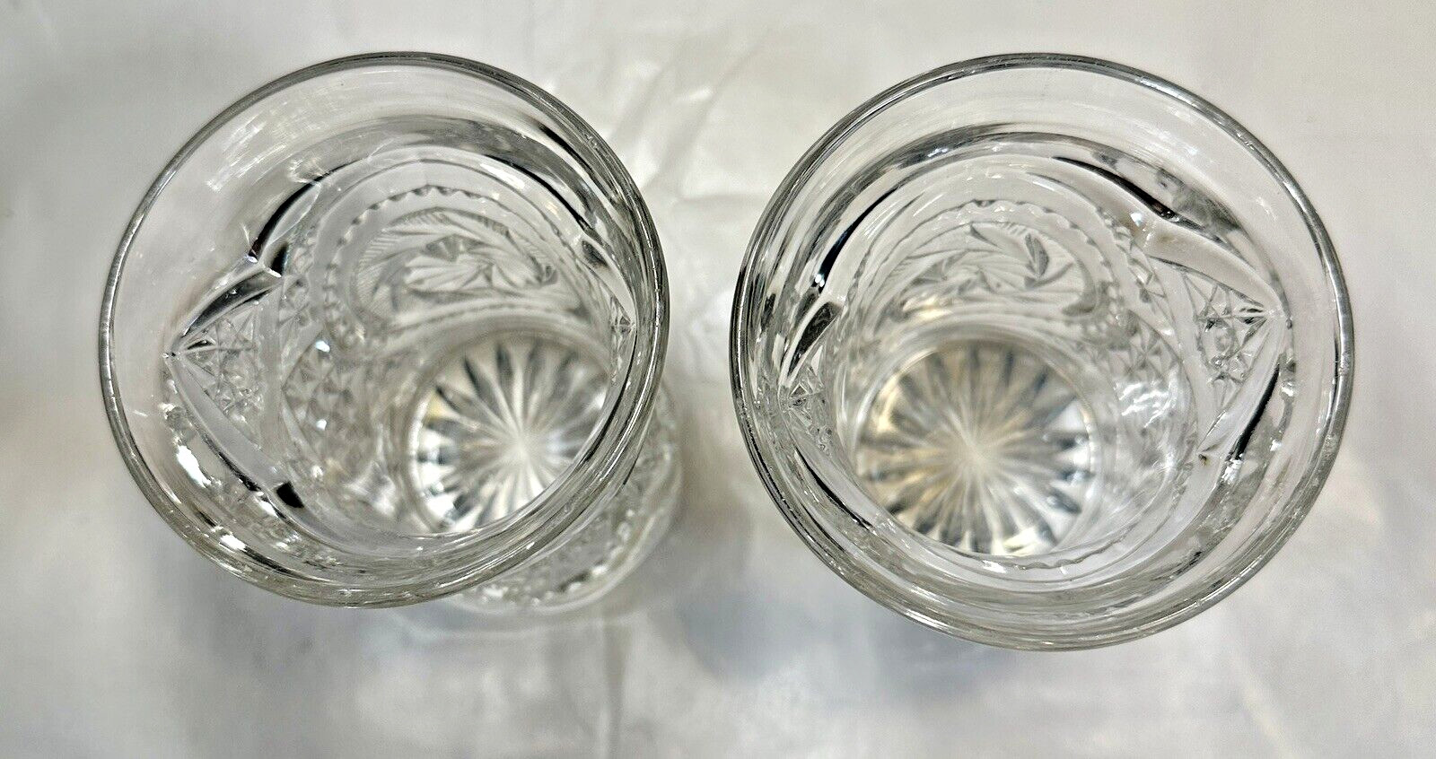 Set of Two (2) 4” American Brilliant Cut Crystal Tumbler Glasses - Image 4