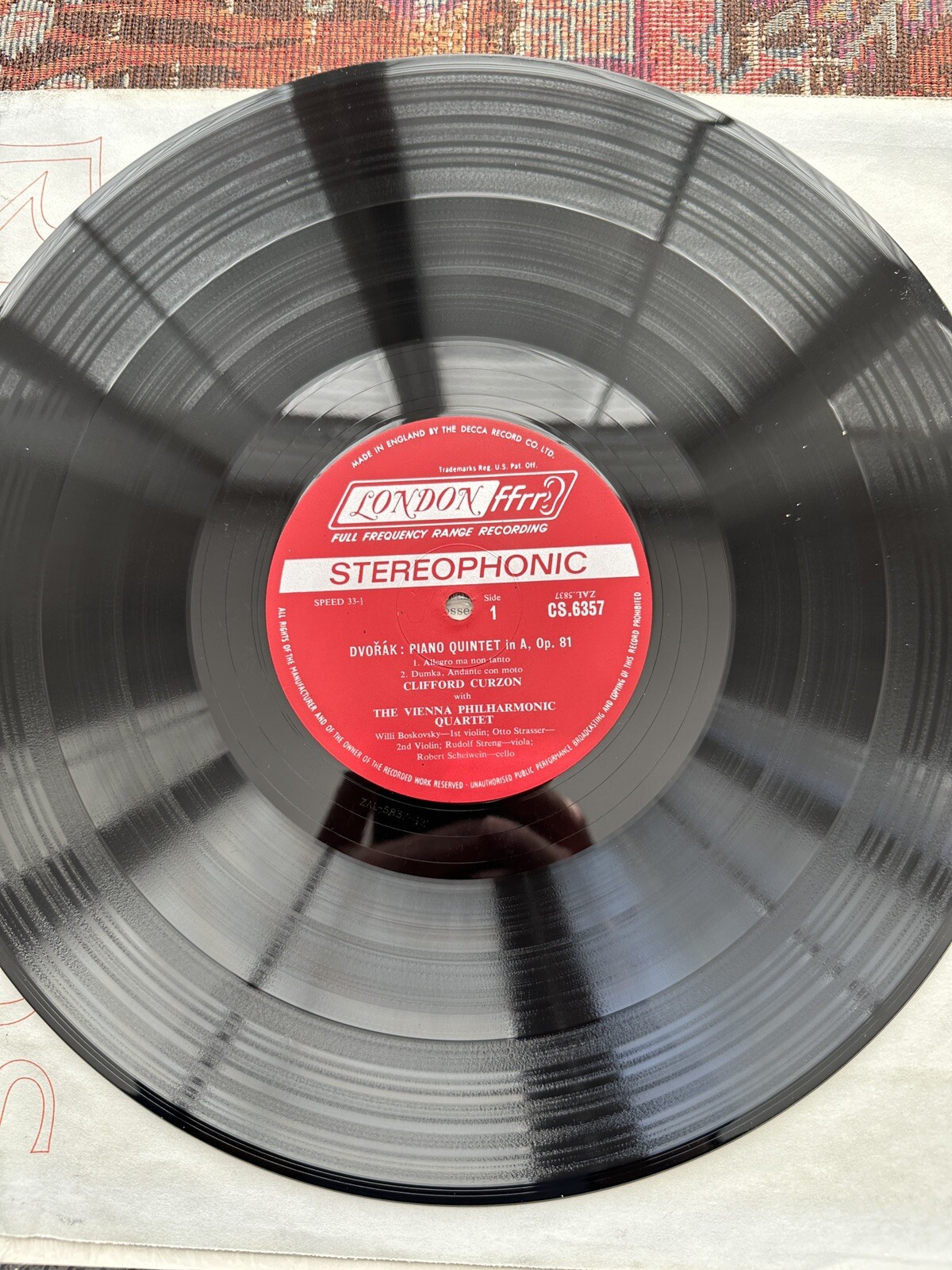 Dvorak: Quintet In A, Opus 81 - Clifford Curzon - LONDON CS6357 - Image 3