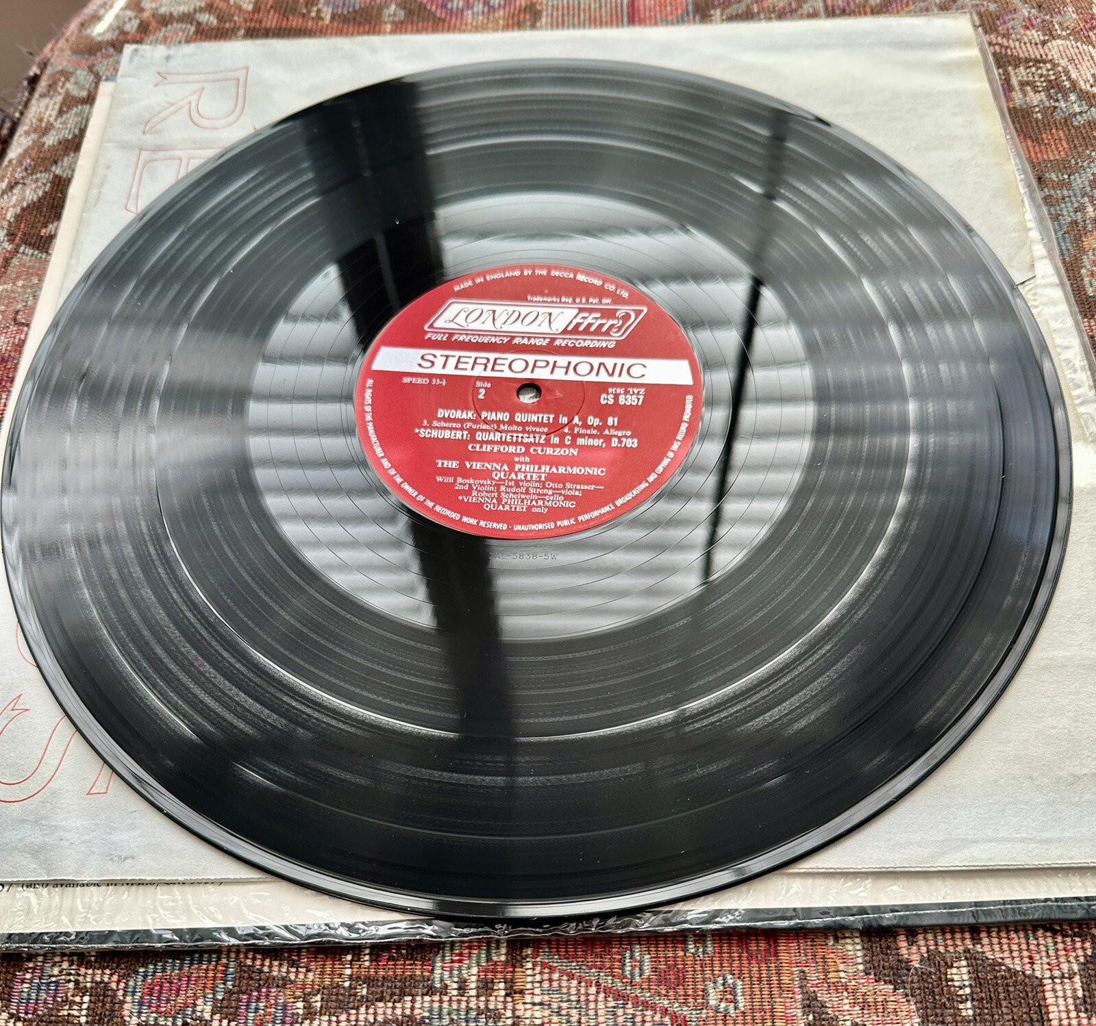 Dvorak: Quintet In A, Opus 81 - Clifford Curzon - LONDON CS6357 - Image 4