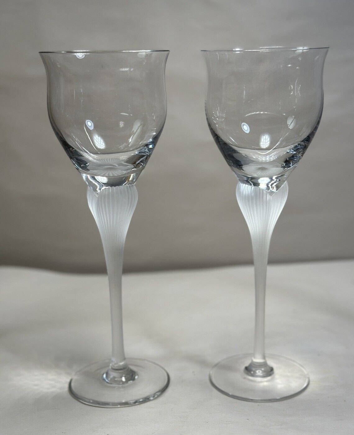 Two Spiegelau Antigone Wine Glasses - 8 1/4" Tall - Immaculate