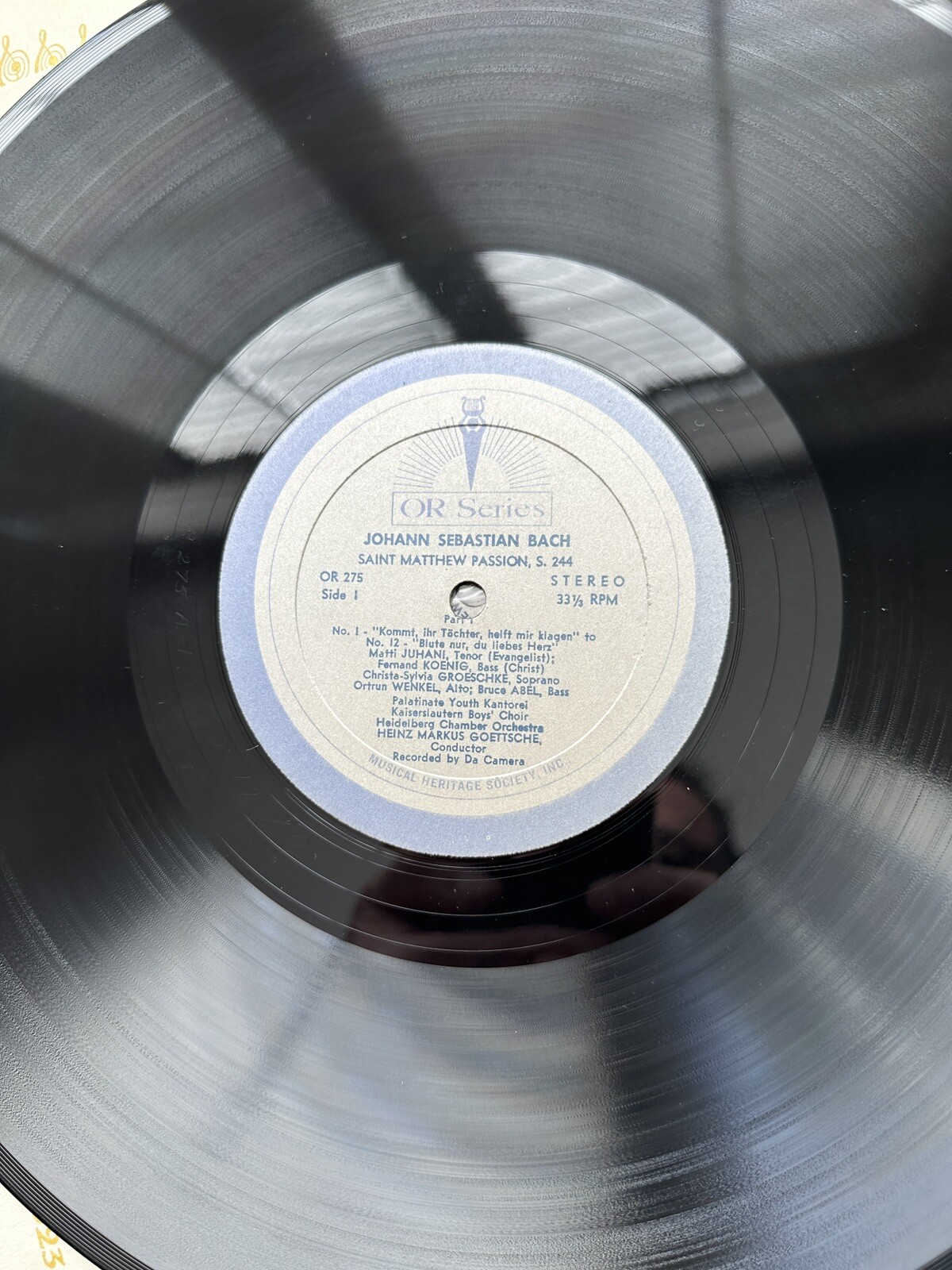 JS Bach:  The Passion According To Saint Matthew (4xLP) - MHS OR 275-278 - Image 5