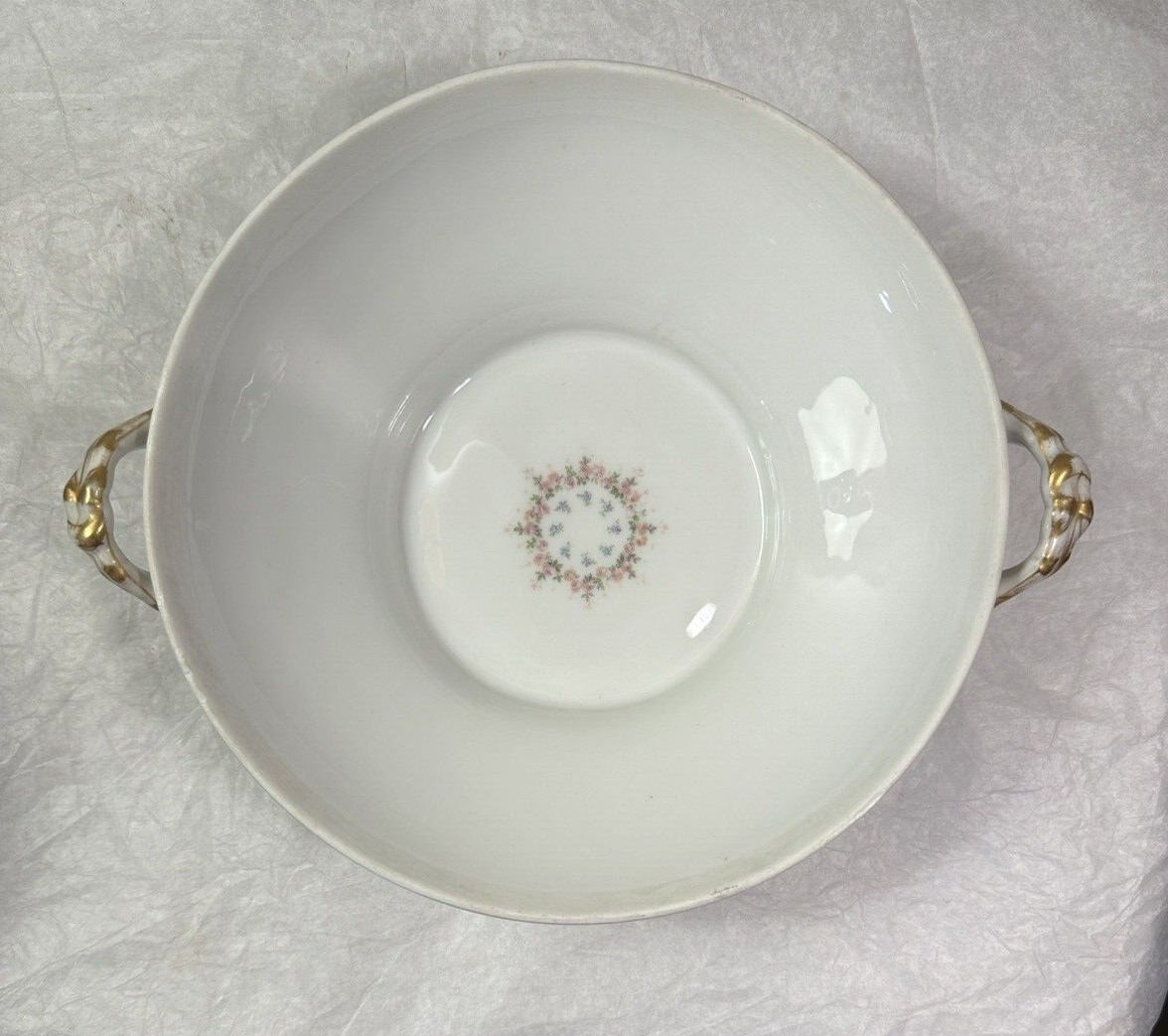 Jean Pouyat J.P.L Limoges Hand Painted Covered Vegetable Dish - Circa 1895 - Image 2