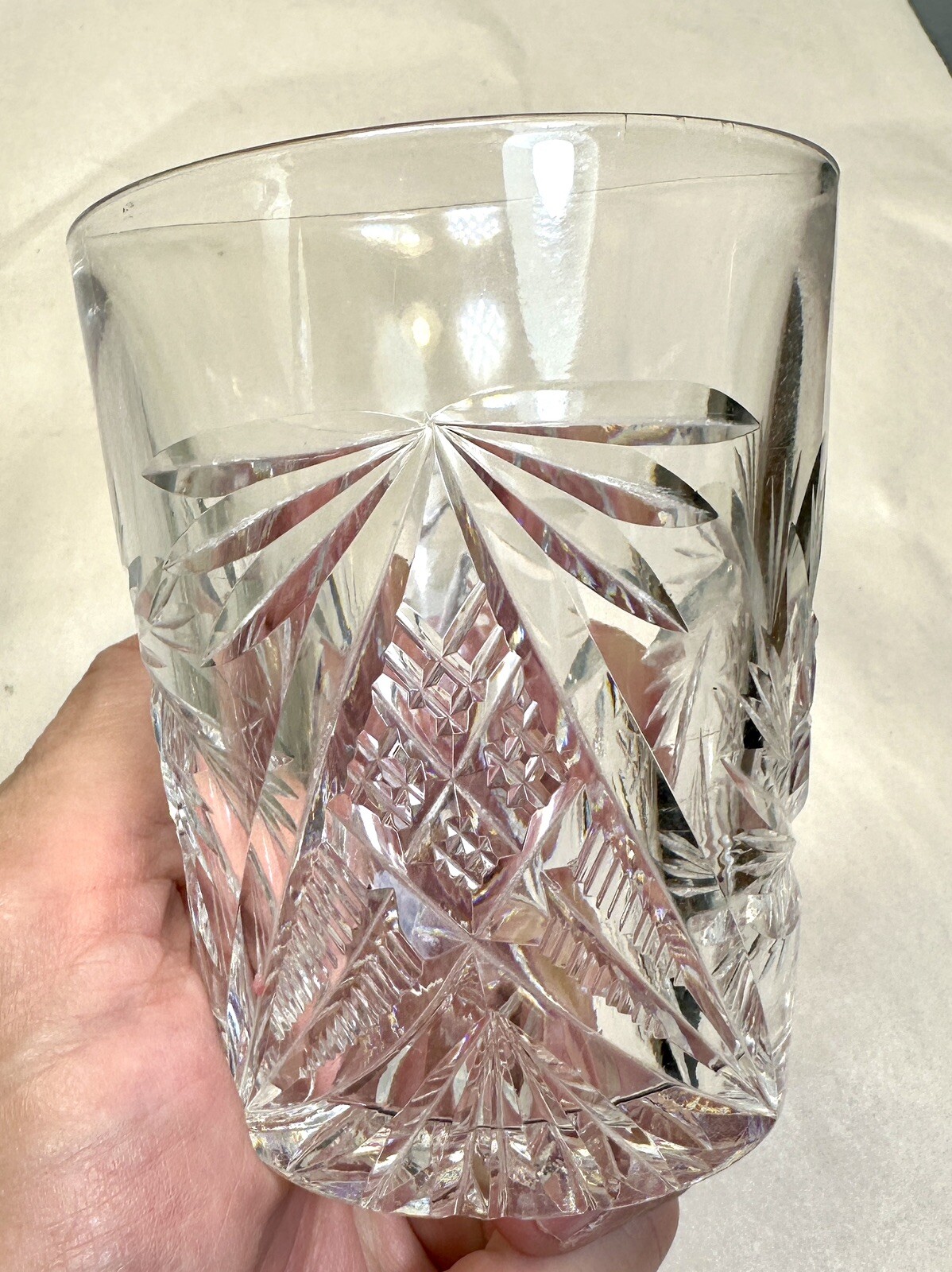 One Tumbler 3-3/4" American Brilliant Period Cut Glass - Image 7