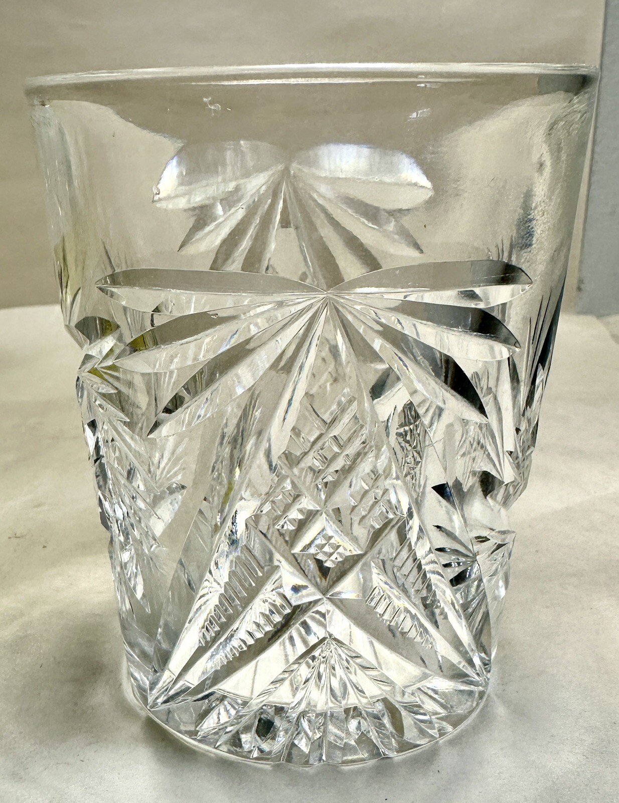 One Tumbler 3-3/4" American Brilliant Period Cut Glass