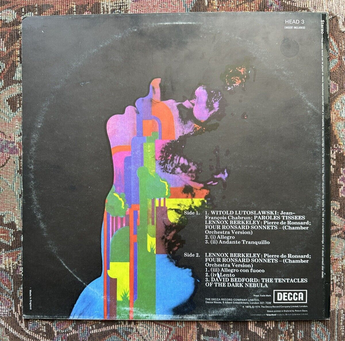 Lutoslawski / Berkeley / Bedford - Paroles Tissees - Peter Pears - Decca HEAD 3 - Image 7