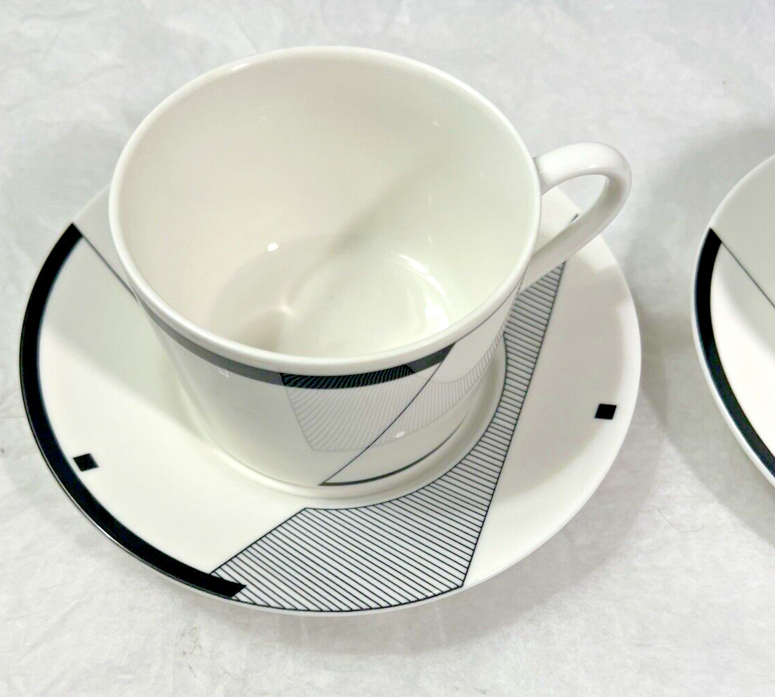 Two (2) Christopher Stuart's Optima HK200 Angles Cups & Saucers - Image 1
