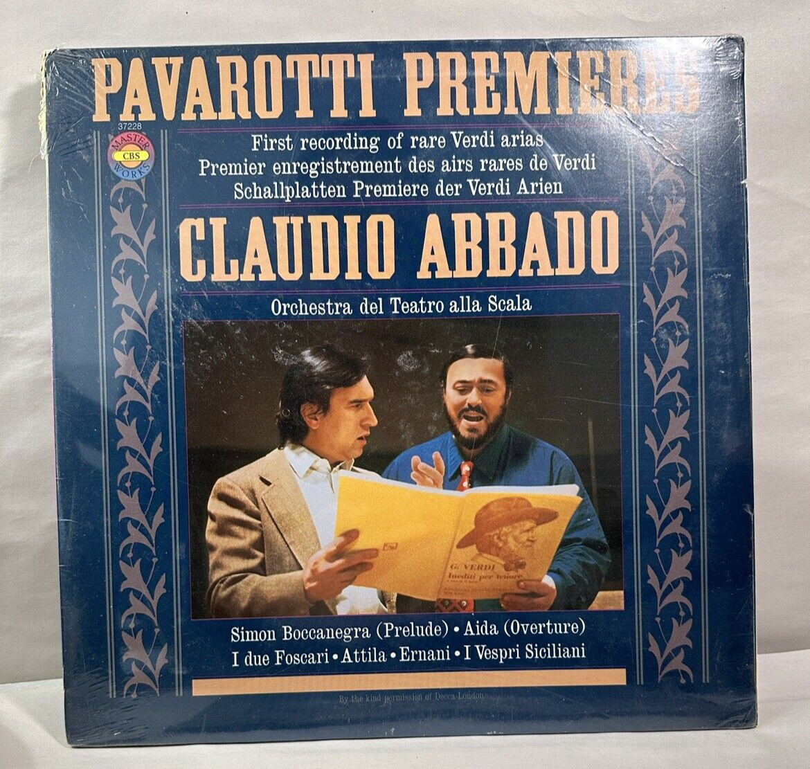 SEALED: Pavarotti Premiers - Verdi - Claudio Abbado - CBS Masterworks