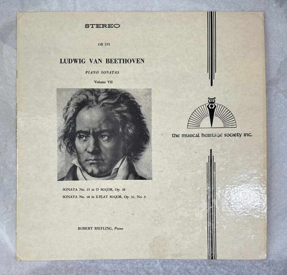 Robert Riefling - Beethoven Piano Sonatas Nos. 15 and 18 - OR 191 - MHS - Image 1