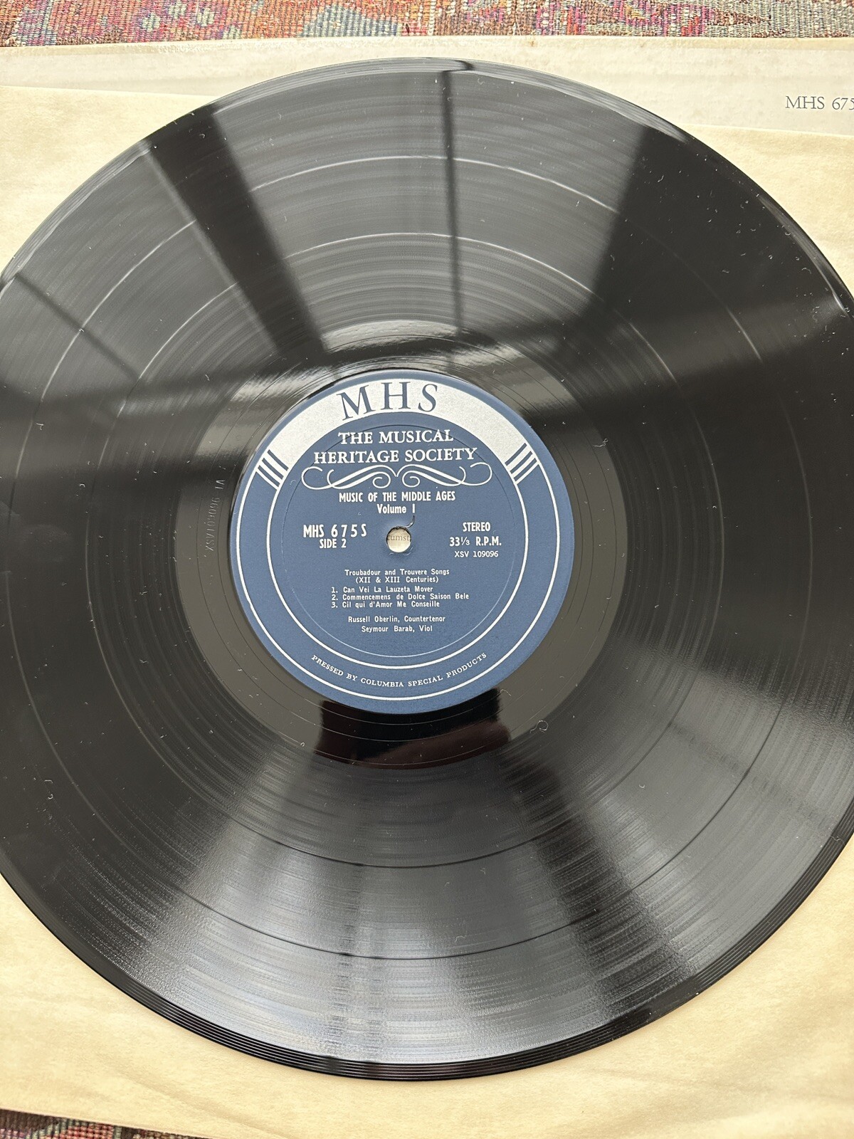 Russell Oberlin - Troubadour and Trouvere Songs - MHS 675 - Seymour Barab, Viol - Image 4