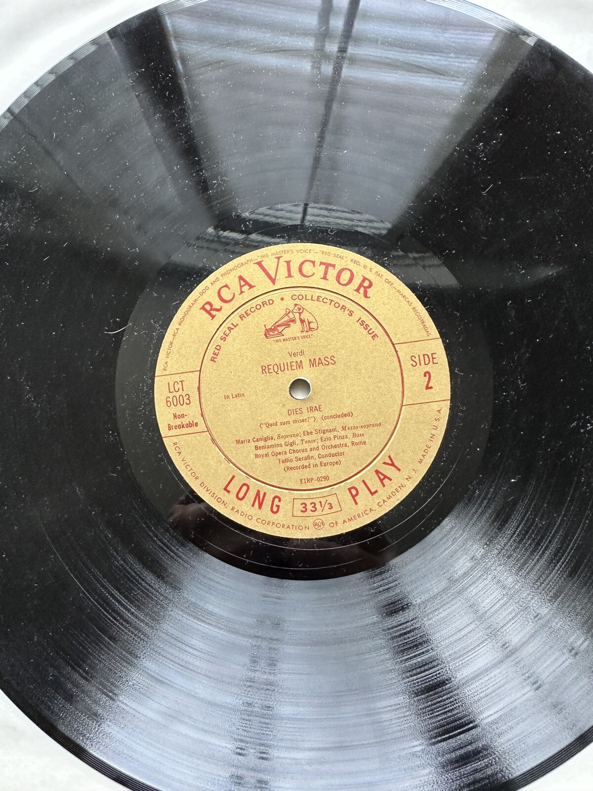 Verdi Requiem Mass - Serafin, Canigllia, Gigli - RCA Victor LCT 6003 - Image 3