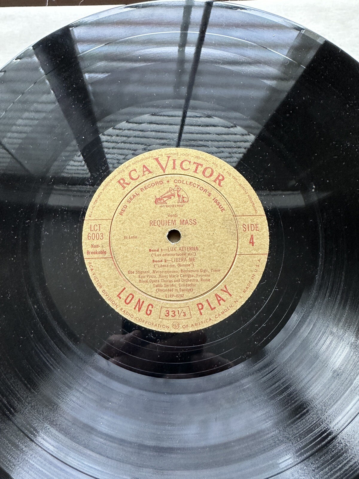 Verdi Requiem Mass - Serafin, Canigllia, Gigli - RCA Victor LCT 6003 - Image 9