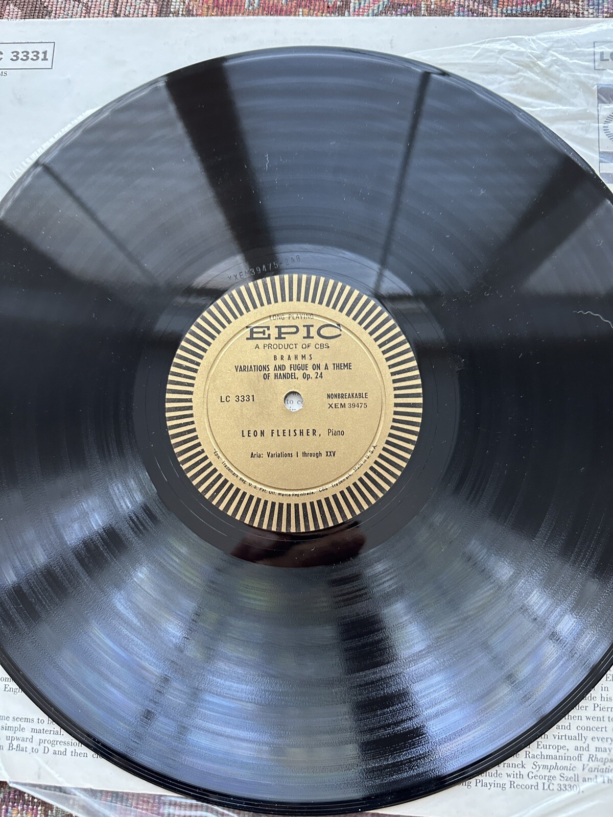 Brahms: Haydn Variations / Waltzes Op. 39 - Leon Fleisher - Epic LC 3331 - Image 4