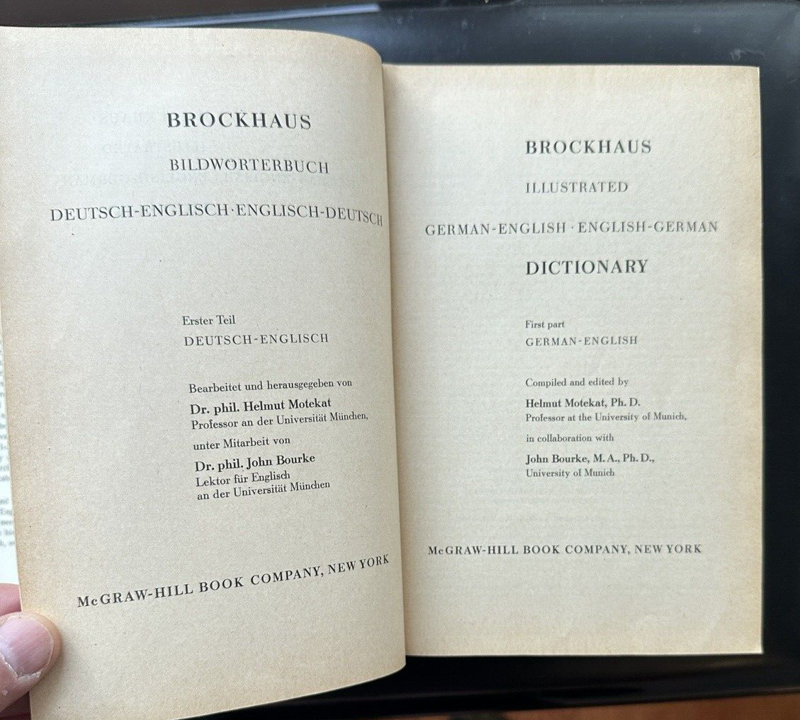 Vintage 1965 Brockhaus Illustrated German-English / English German Dictionary - Image 2