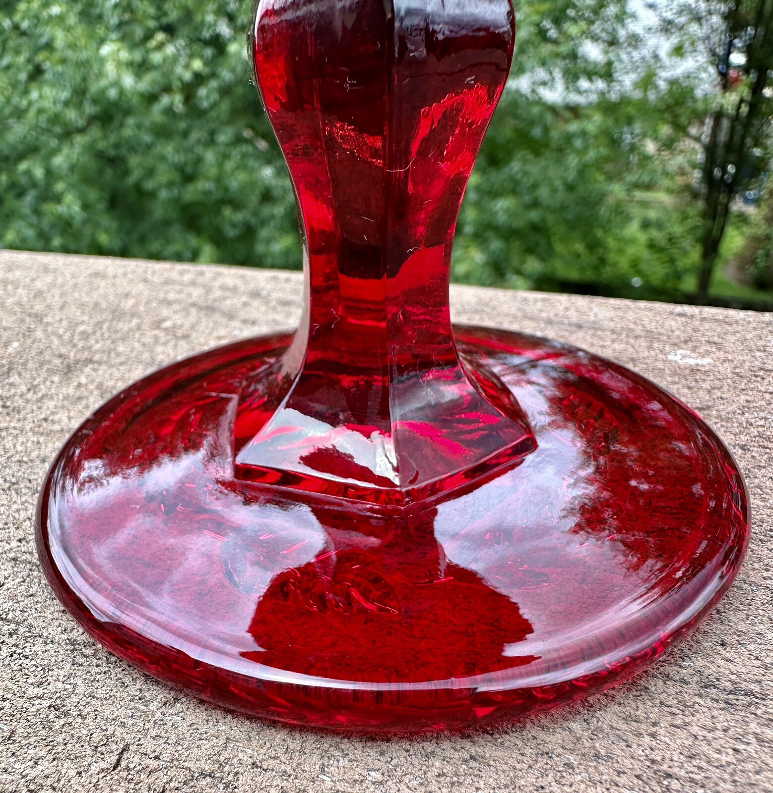 LG Wright Wild Rose Goblet - Ruby Red - 6.5″ - Immaculate - Image 6