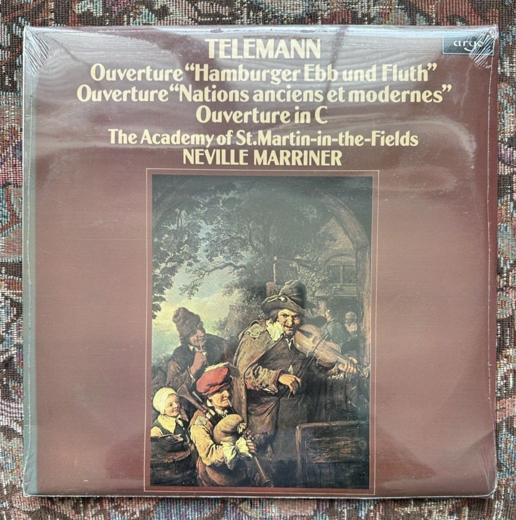 SEALED: Telemann Overture "Hamburger Ebb und Fluth" - Marriner - Argo ZRG-837