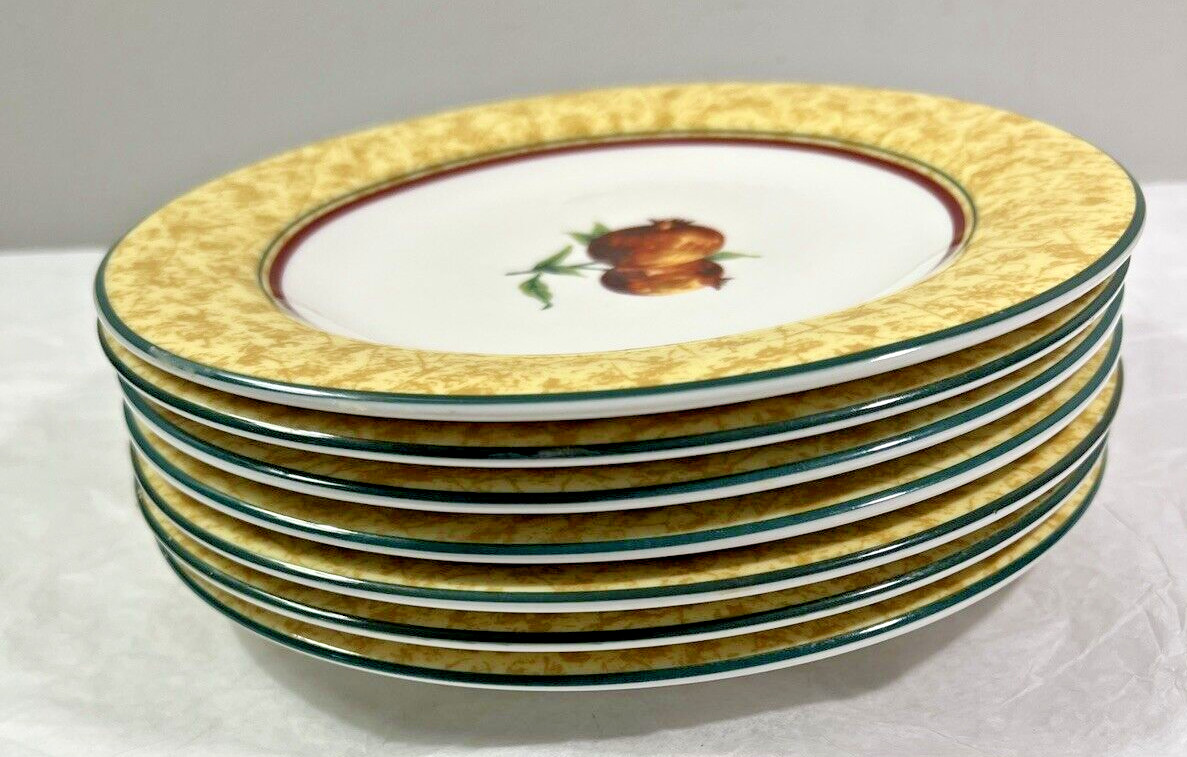 Set of Seven (7) Royal Doulton Augustine Fine China Salad Plates 7-7/8" - UK