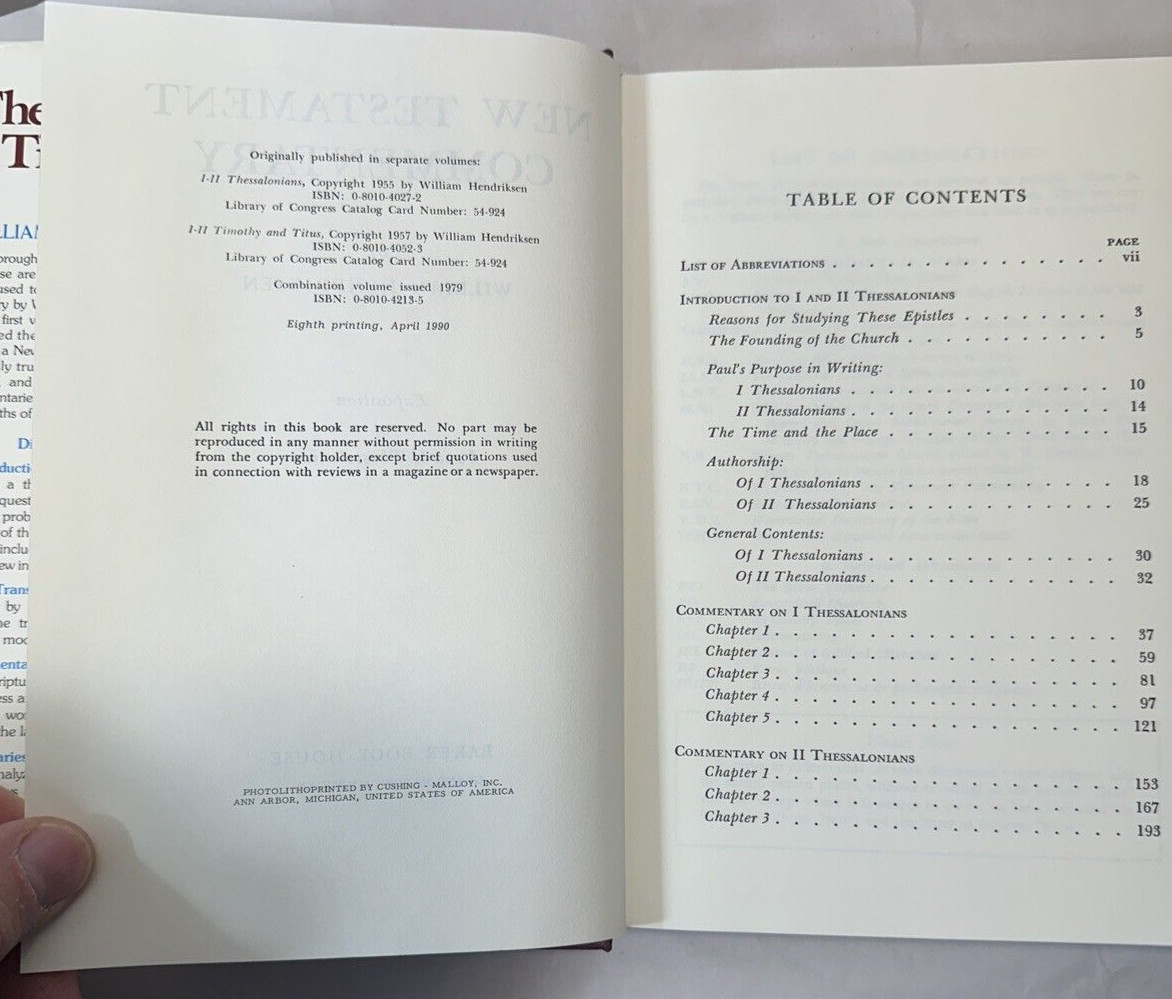 Thessalonians, Timothy and Titus - New Testament Commentary - Hendrickson 1990 - Image 3