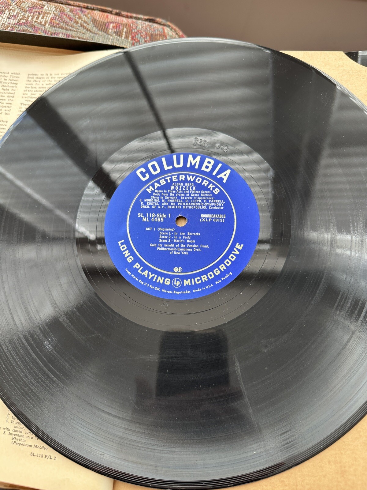 Alban Berg Wozzeck - Mitropoulos New York Philharmonic SL-118 Blue Label 1951 - Image 12