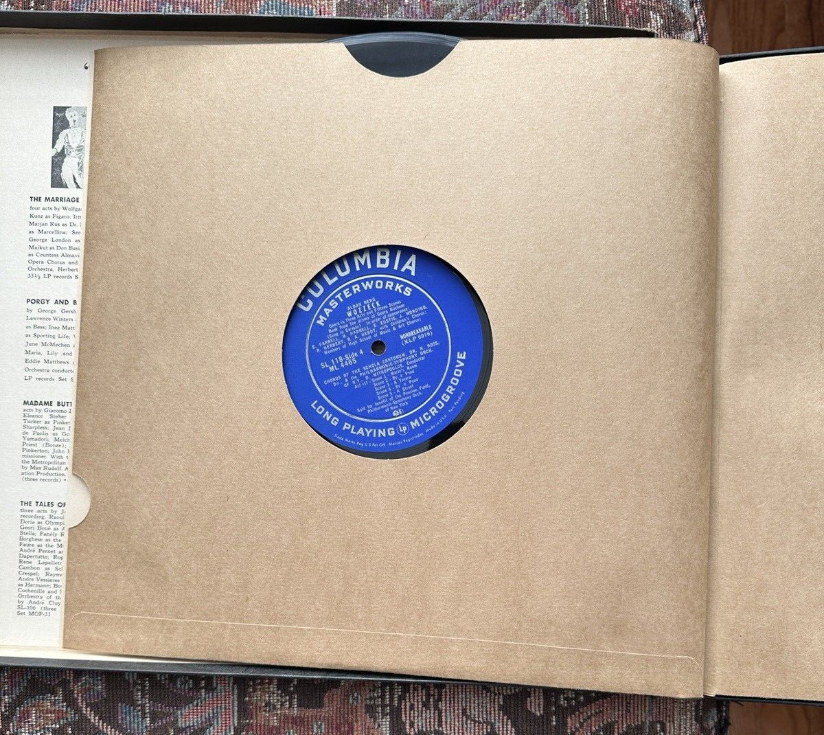 Alban Berg Wozzeck - Mitropoulos New York Philharmonic SL-118 Blue Label 1951 - Image 14