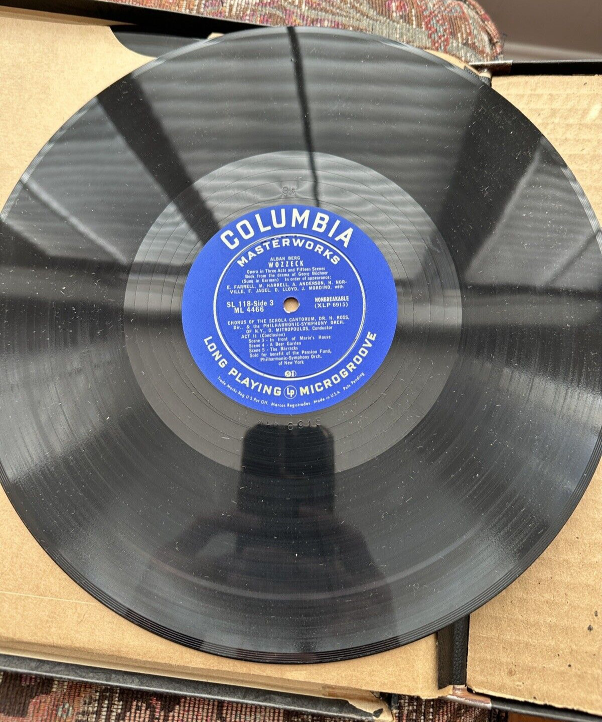 Alban Berg Wozzeck - Mitropoulos New York Philharmonic SL-118 Blue Label 1951 - Image 6